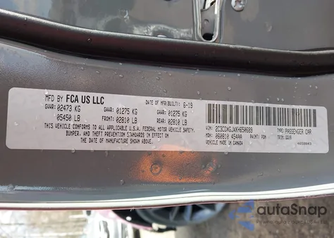 2019 Dodge Charger Scat Pack Rwd z USA, uszkodzony, nr VIN 2C3CDXGJXKH650689